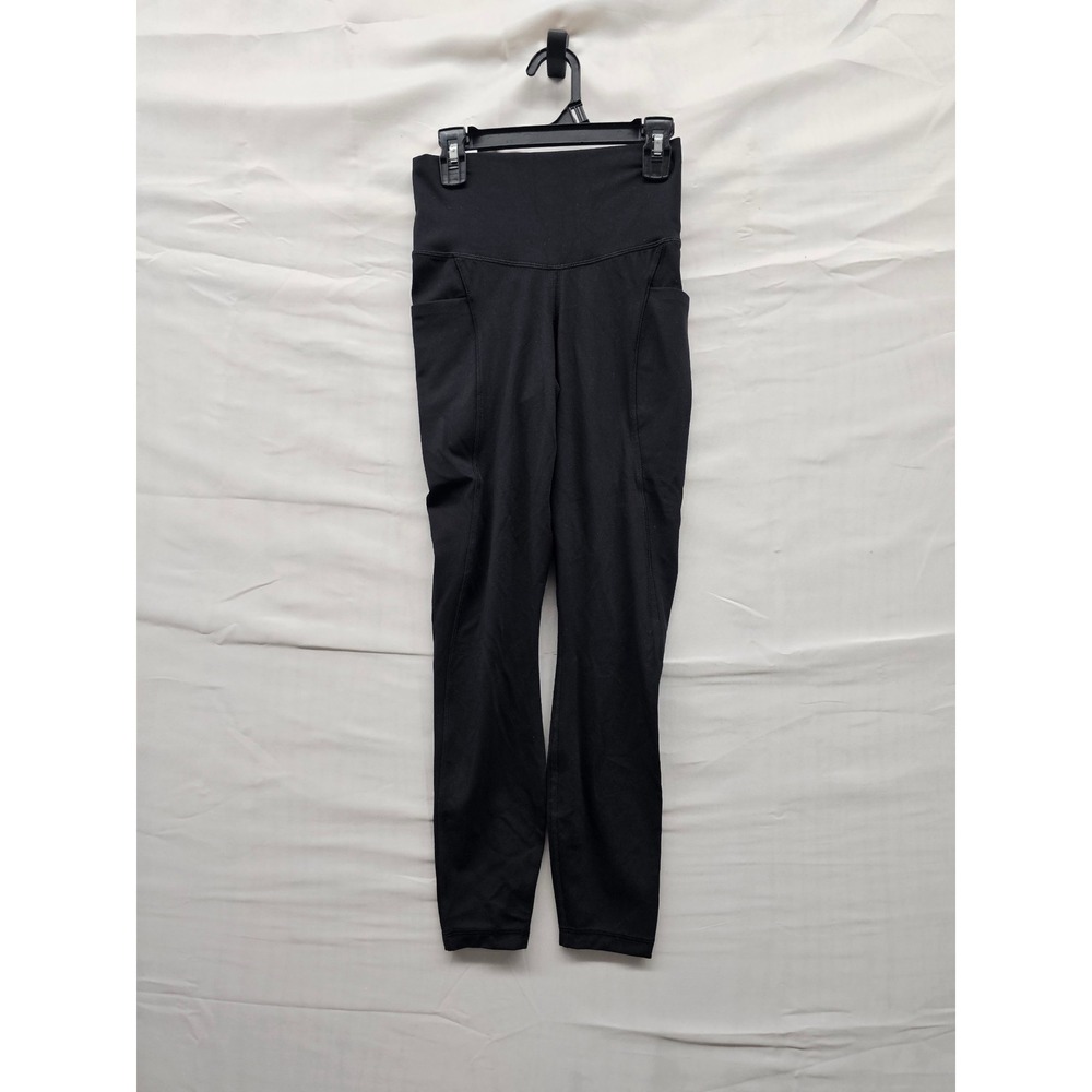Member's Mark Womens High-Rise Ankle Leggings Black Nylon Blend Workout Size XS